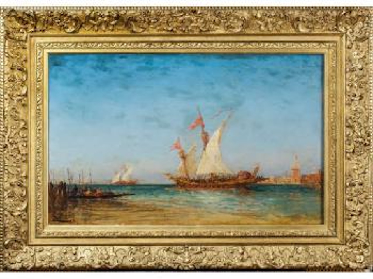 Bateaux à Venise by Félix Ziem