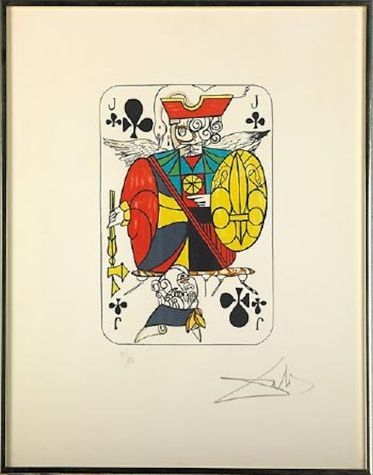 Playing Cards (Jack, Queen, King and Ace) by Salvador Dali