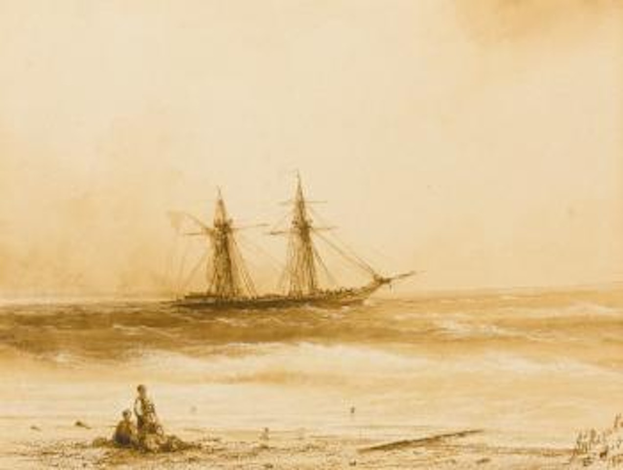 Ship off the Turkish Coast by Ivan Konstantinovich Aivazovsky