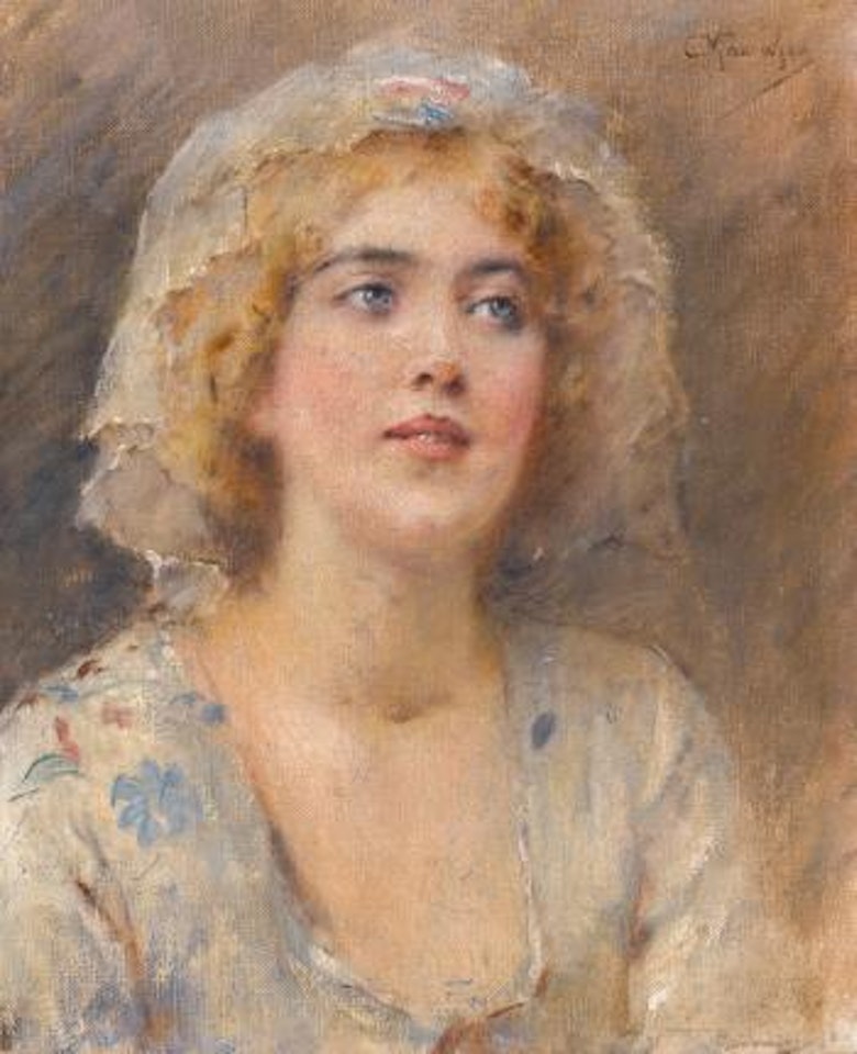 Portrait of a Girl by Konstantin Makovsky
