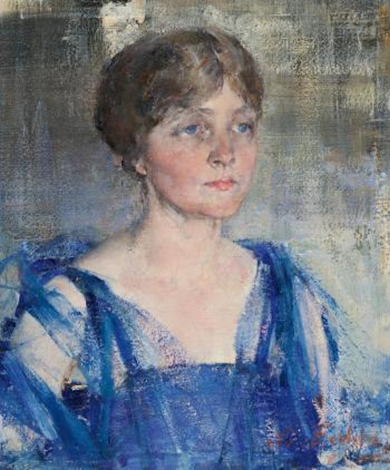 Portrait of a Woman in Blue by Nicolai Fechin