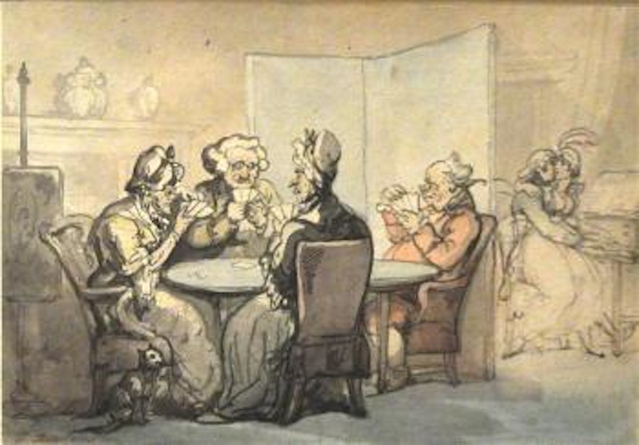 A Game of Whist by Thomas Rowlandson