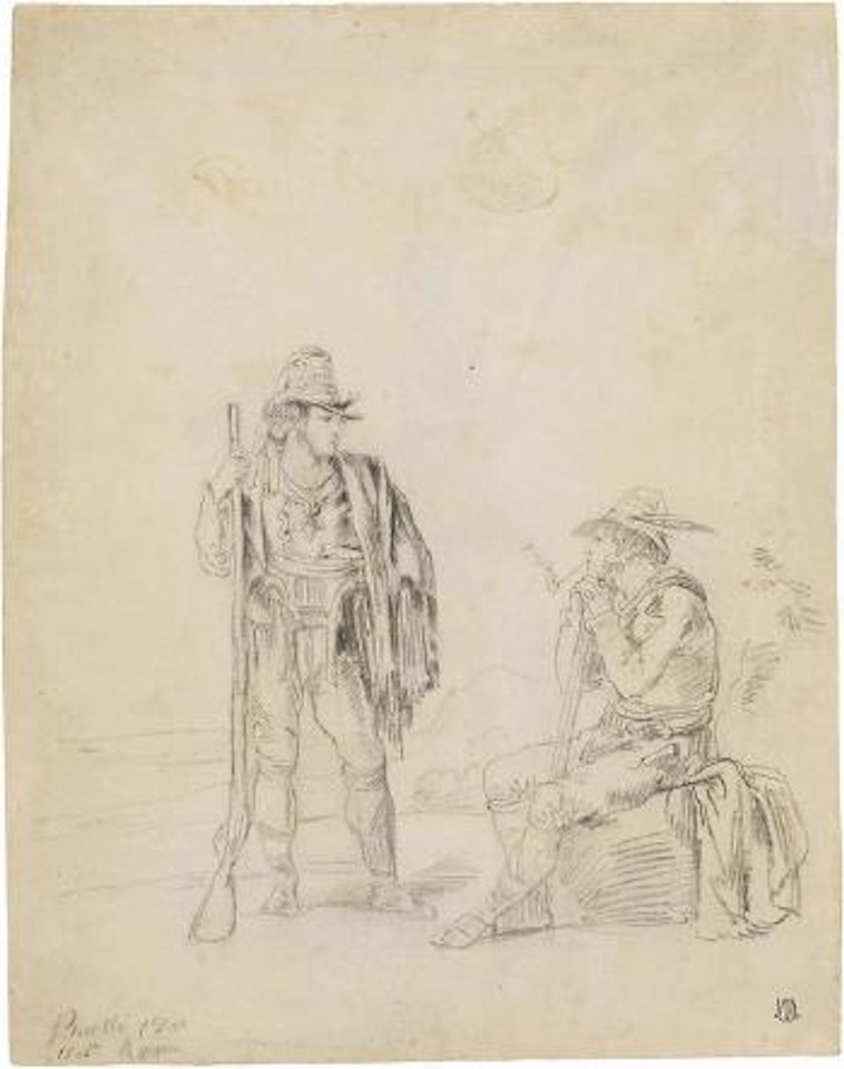 Due briganti. Soldato a cavallo by Bartolomeo Pinelli
