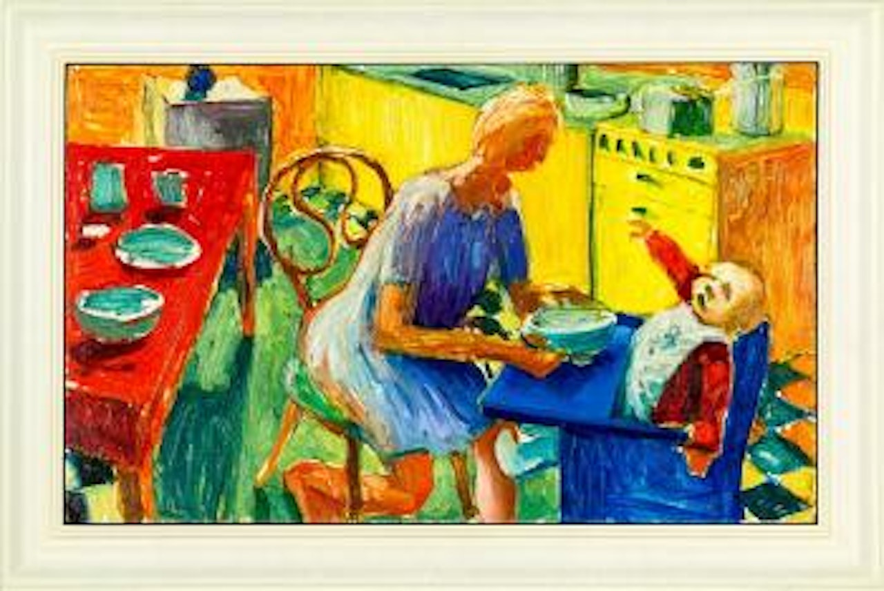 Sarah at breakfast by Michael Smither