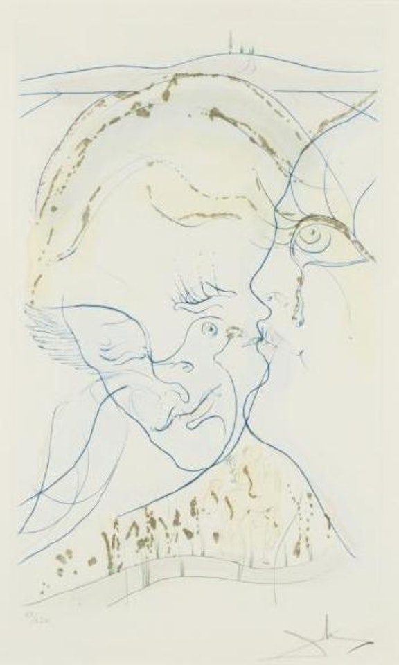The dovelike eyes of the bride by Salvador Dali