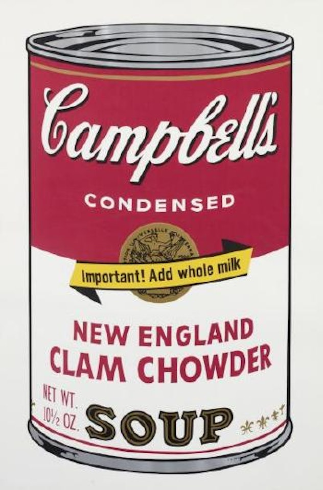 Campbell's Soup II (New England Clam Chowder) by Andy Warhol