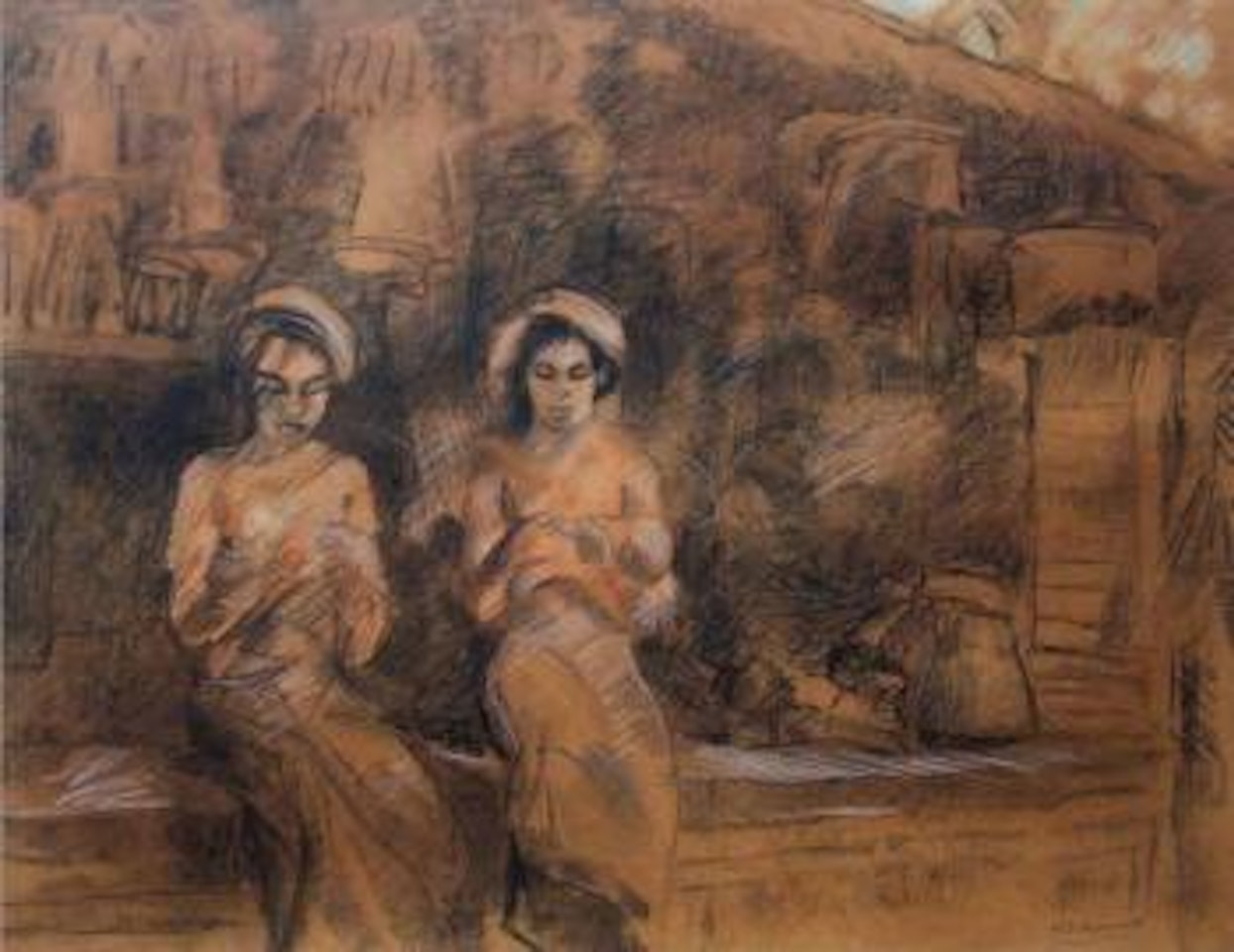 Two Balinese women by Willem Dooyewaard