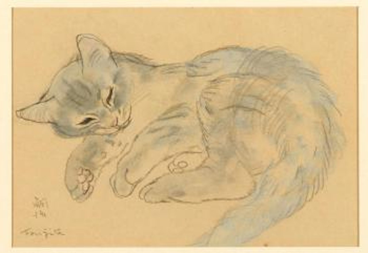 Chaton bleu by Leonard Tsuguharu Foujita