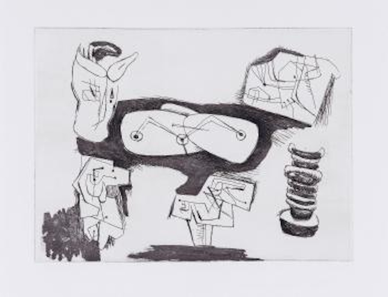 Sculptural Ideas 4 (c.583) by Henry Moore
