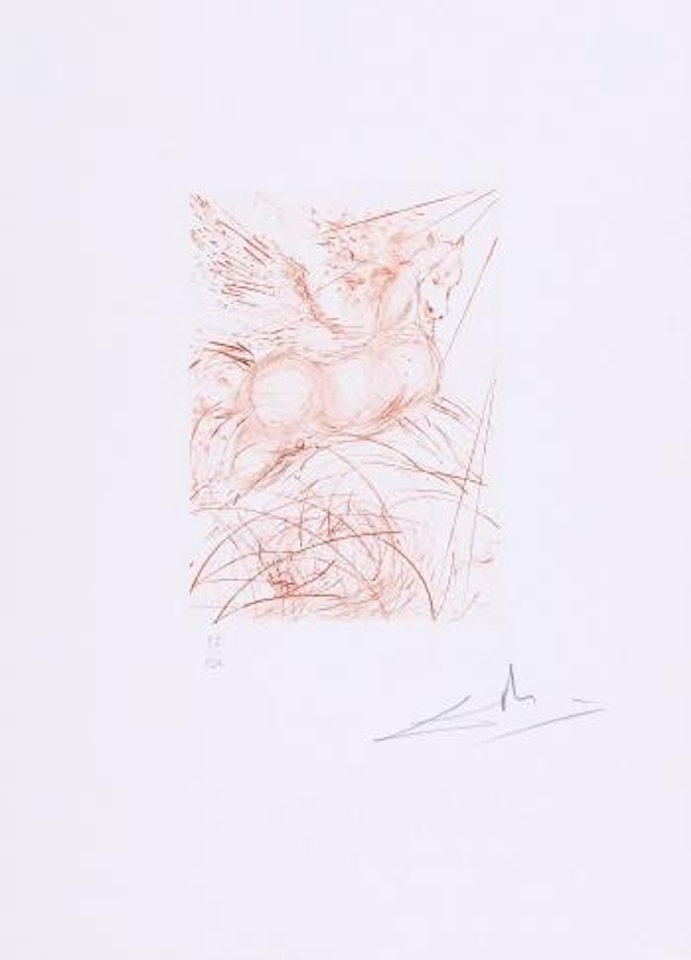 Pegasus, from Quinze Gravures (m.&l.291) by Salvador Dali