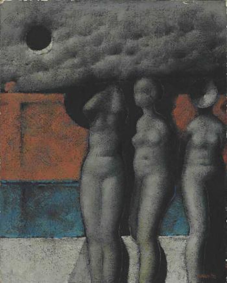 Tres desnudos y el eclipse by Armando Morales