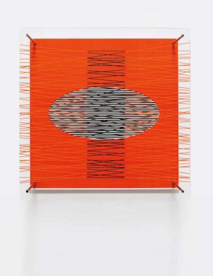 Óvalo en el rojo (de la serie Síntesis), 1979 by Jesus Rafael Soto