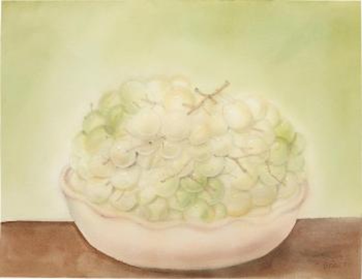 Bodegón con uvas by Fernando Botero