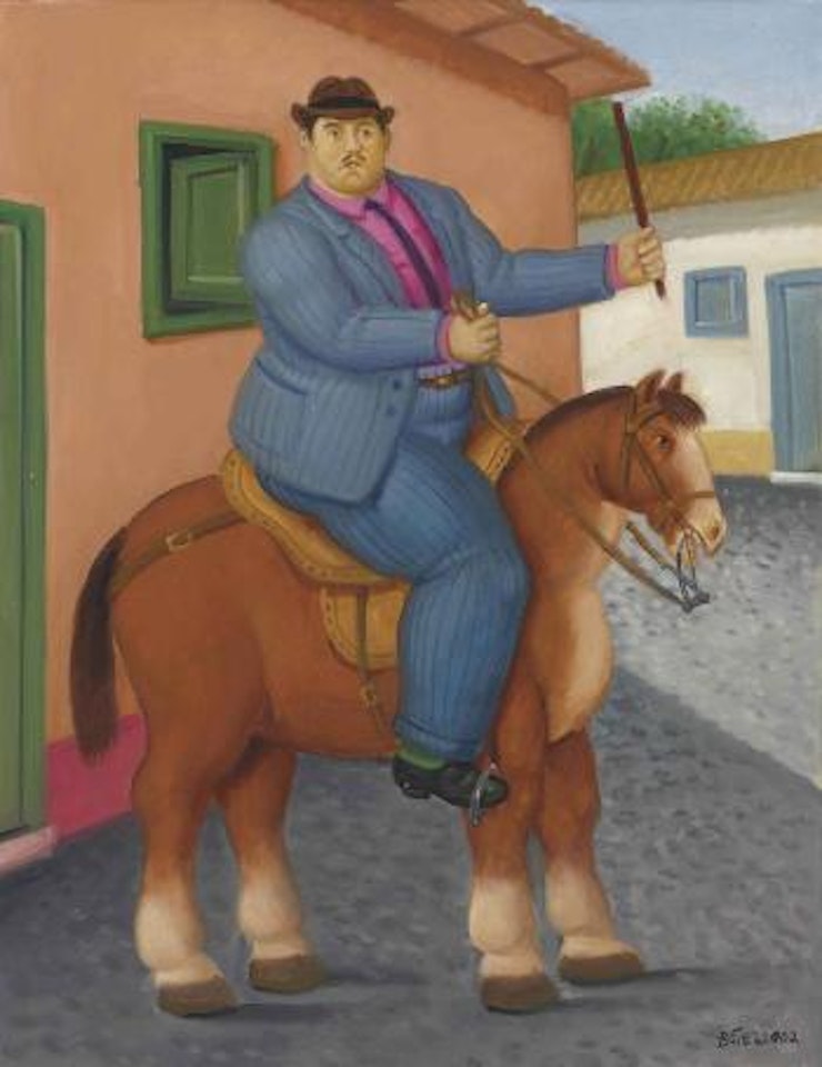 Man on a Horse by Fernando Botero