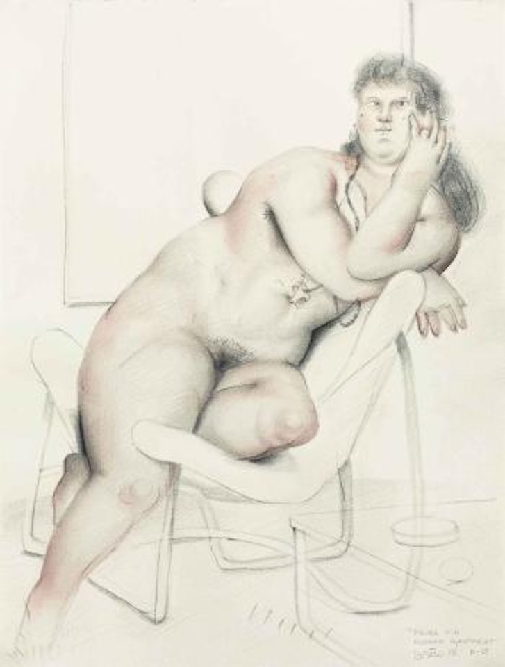 Figure in a Modern Apartment by Fernando Botero