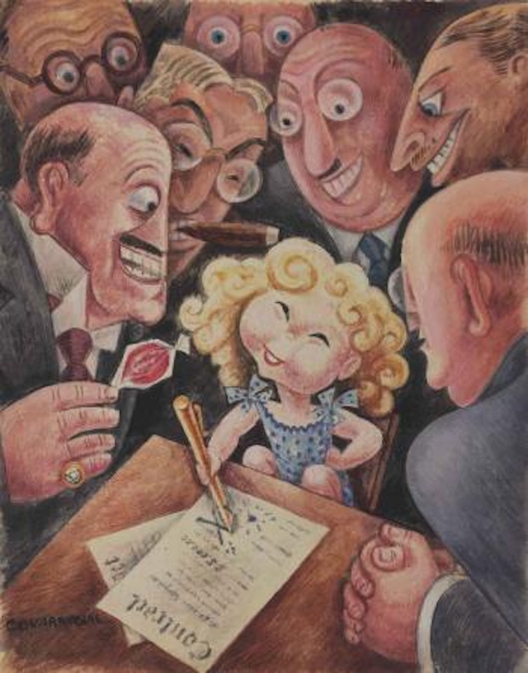 Shirley Temple Signs a New Contract by Miguel Covarrubias