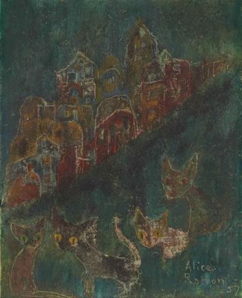 La calle y los gatos by Alice Rahon