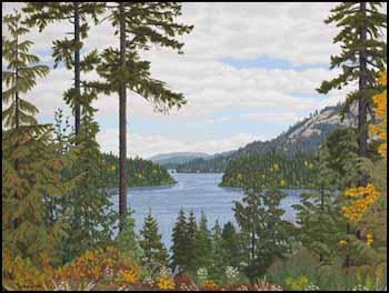 Looking North over Shawnigan Lake by Edward John Hughes