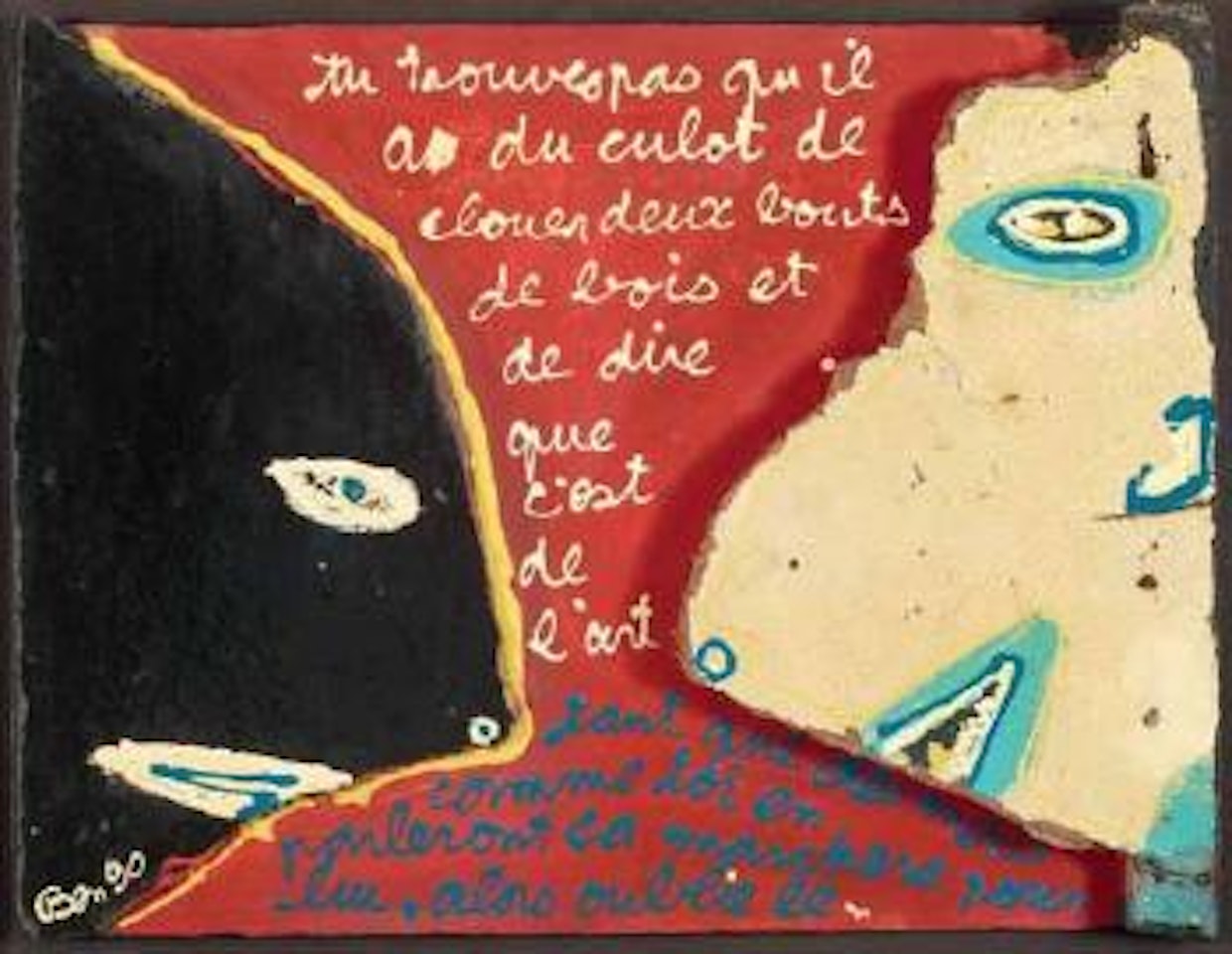 Tu trouves pas qu'il a du culot by Ben Vautier