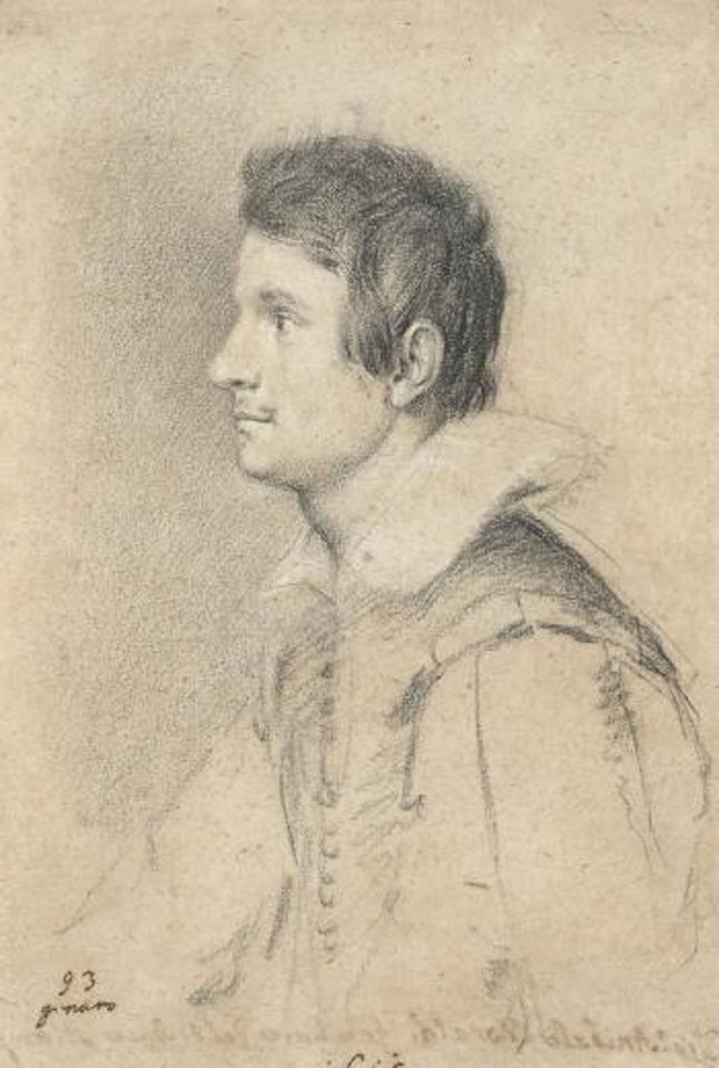 Portrait de jeune homme en buste, probablement Annibale Monaldi by Ottavio Leoni