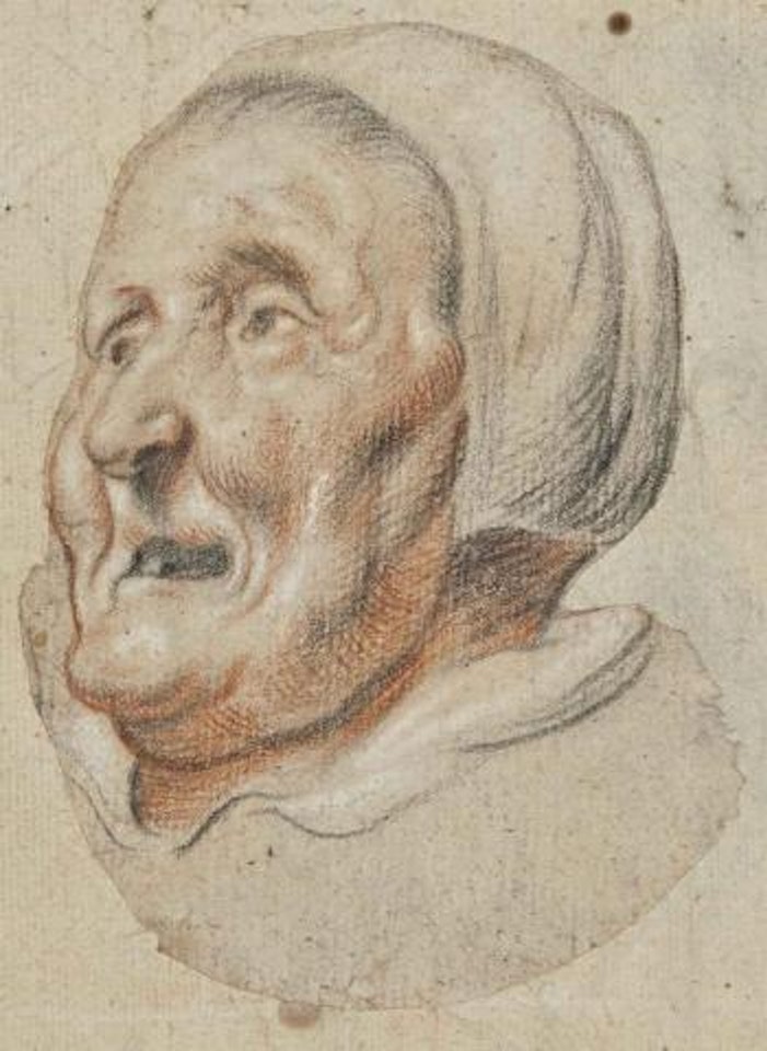 Tête de vieille femme by Jacob Jordaens