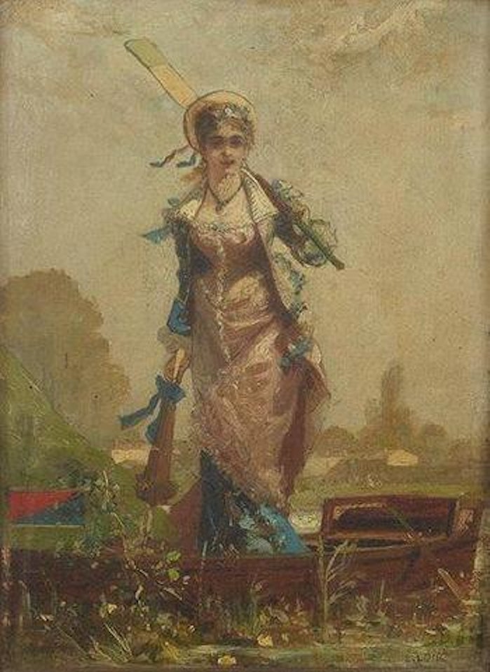 Jeune élégante by Luigi Loir