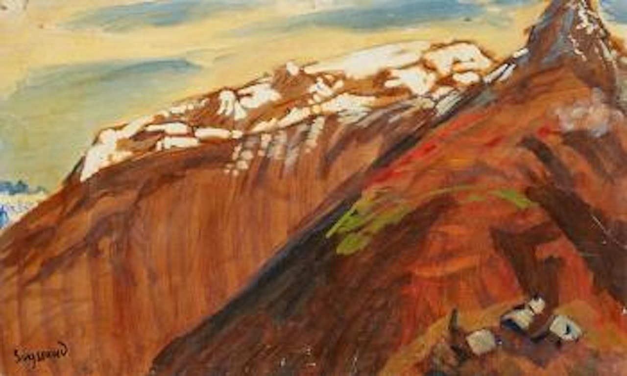 Soleil déclinant (Alpes Oisans) by René Seyssaud