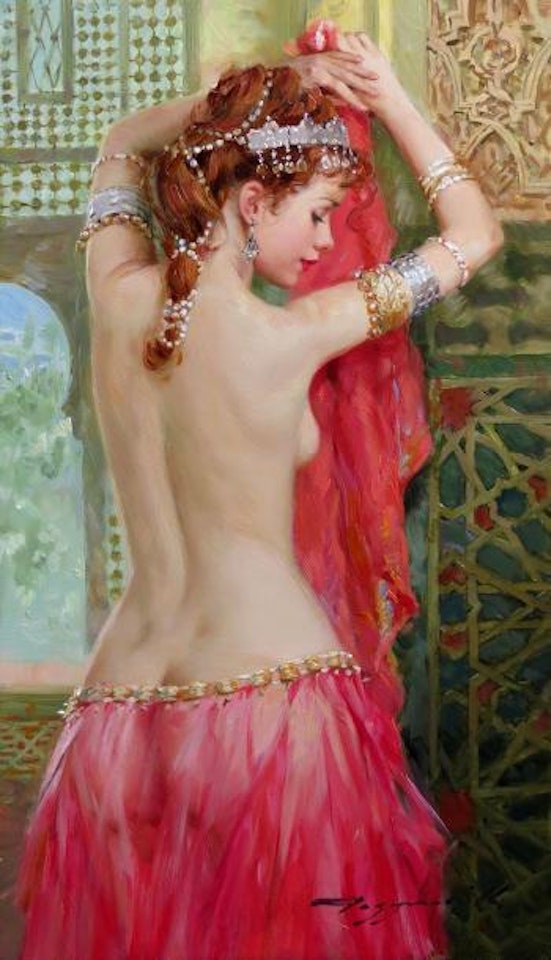 Odalisque près de la fenêtre by Constantin Razoumov