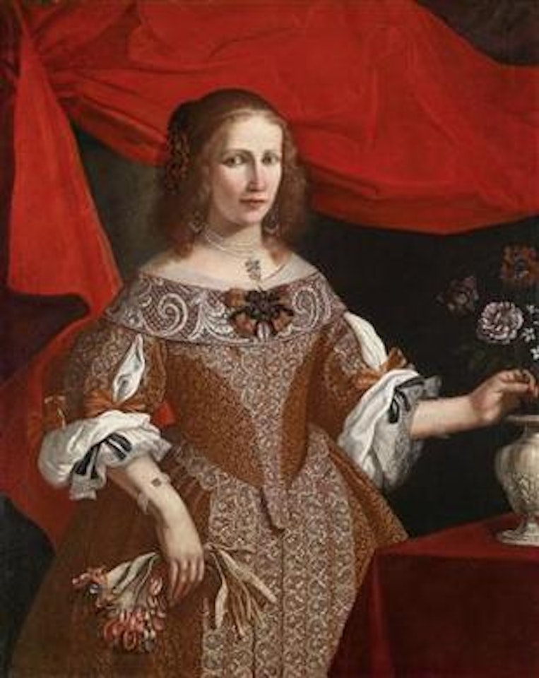 Portrait of a sumptuously dressed young lady by Carlo Ceresa
