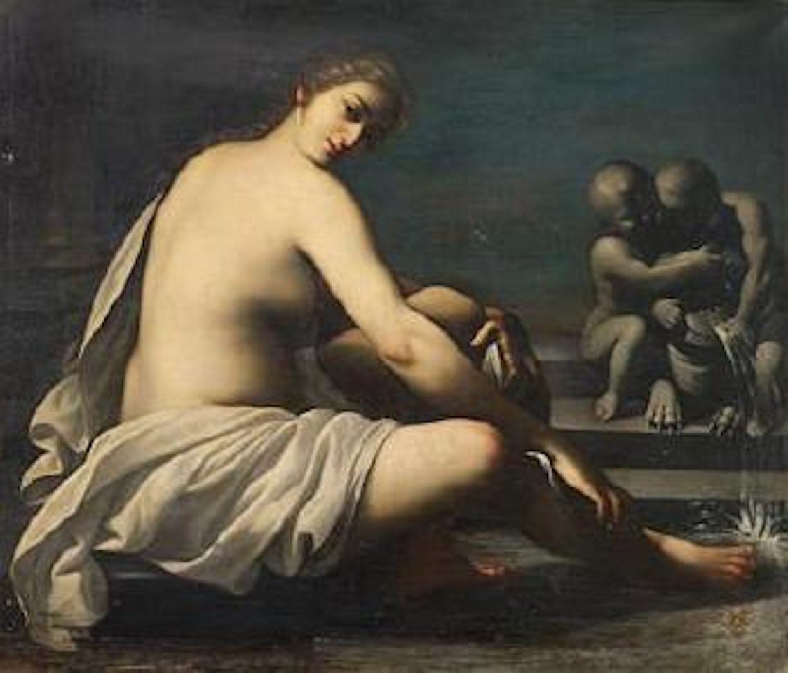 Bathsheba at her bath by BOLOGNESE SCHOOL