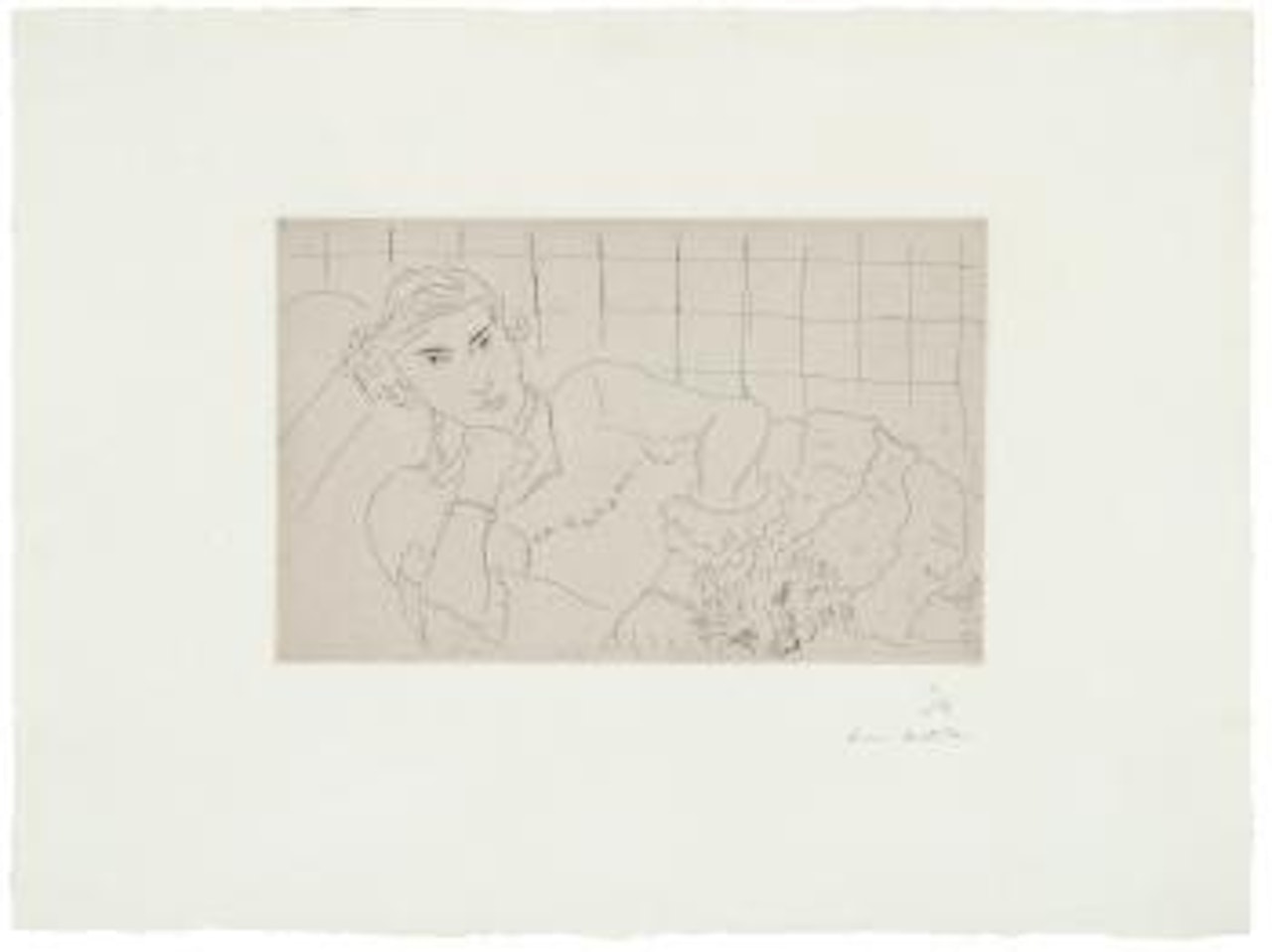 Jeune Femme et son chien by Henri Matisse