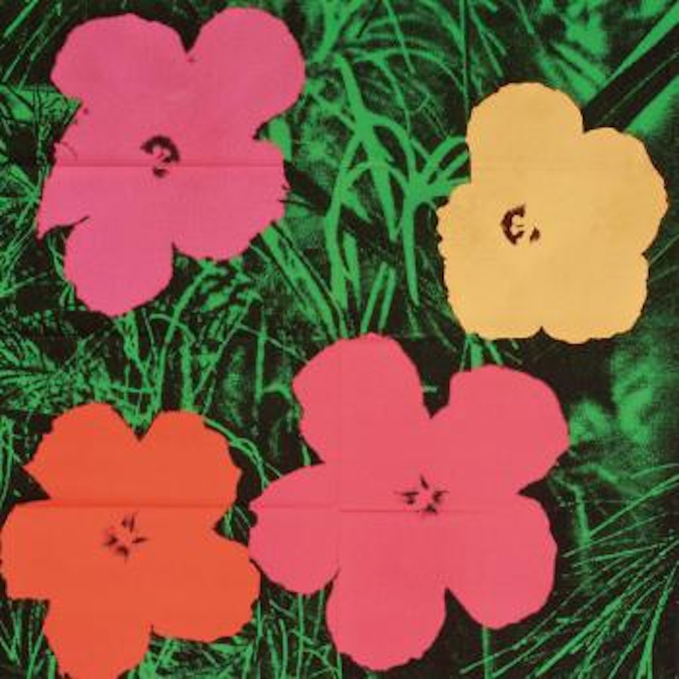 Flowers announcement by Andy Warhol