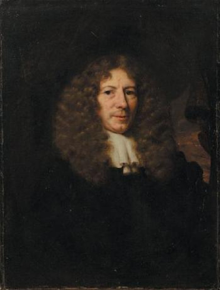 Portrait d’homme en buste coiffé d’une longue perruque by Nicolaes Maes