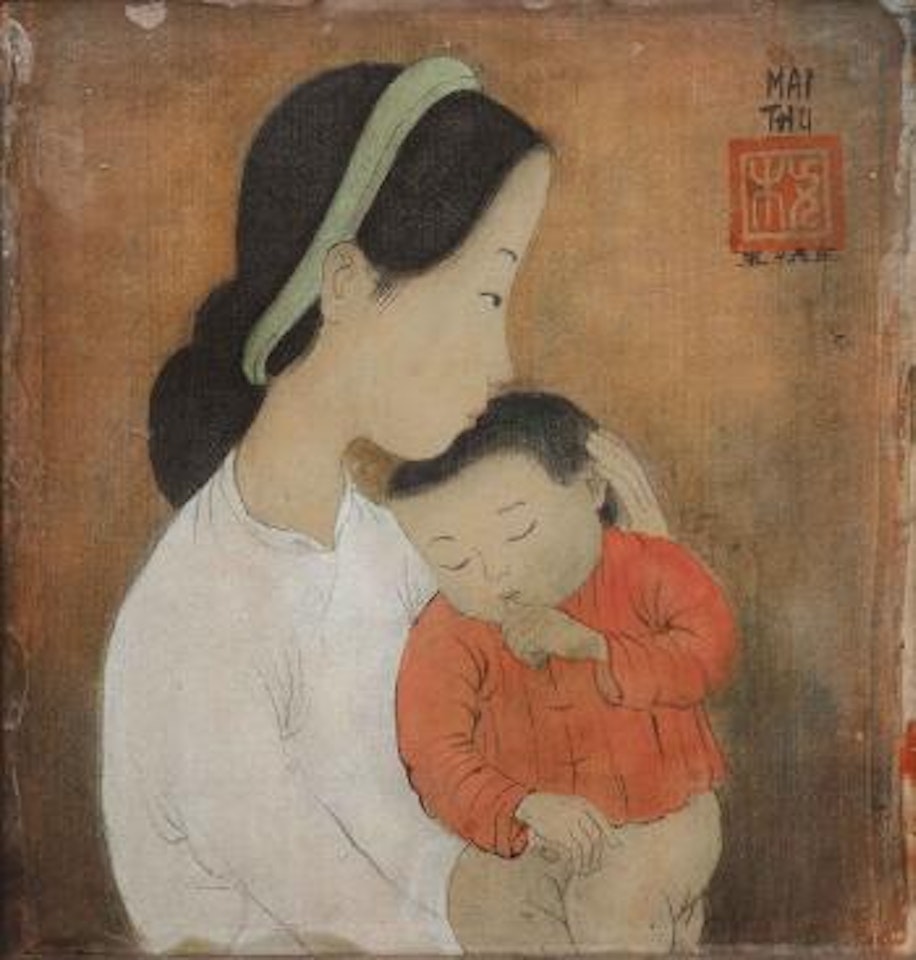 Mother and Sleeping Child by Mai Trung Thu