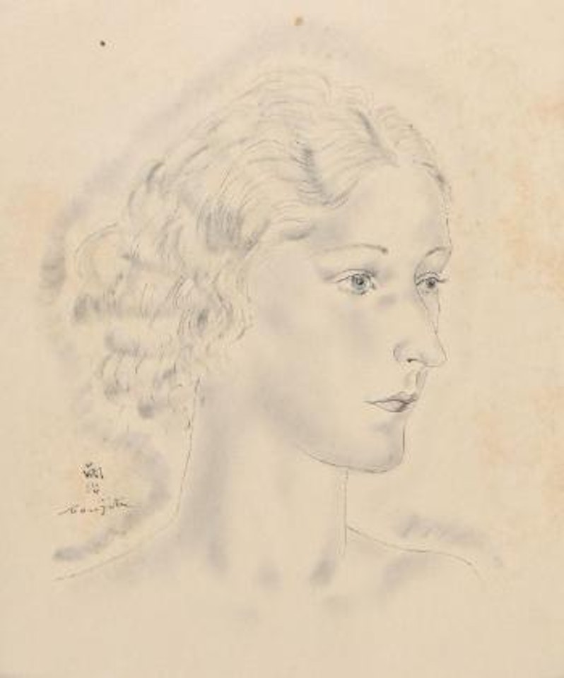 Portrait de jeune femme by Leonard Tsuguharu Foujita
