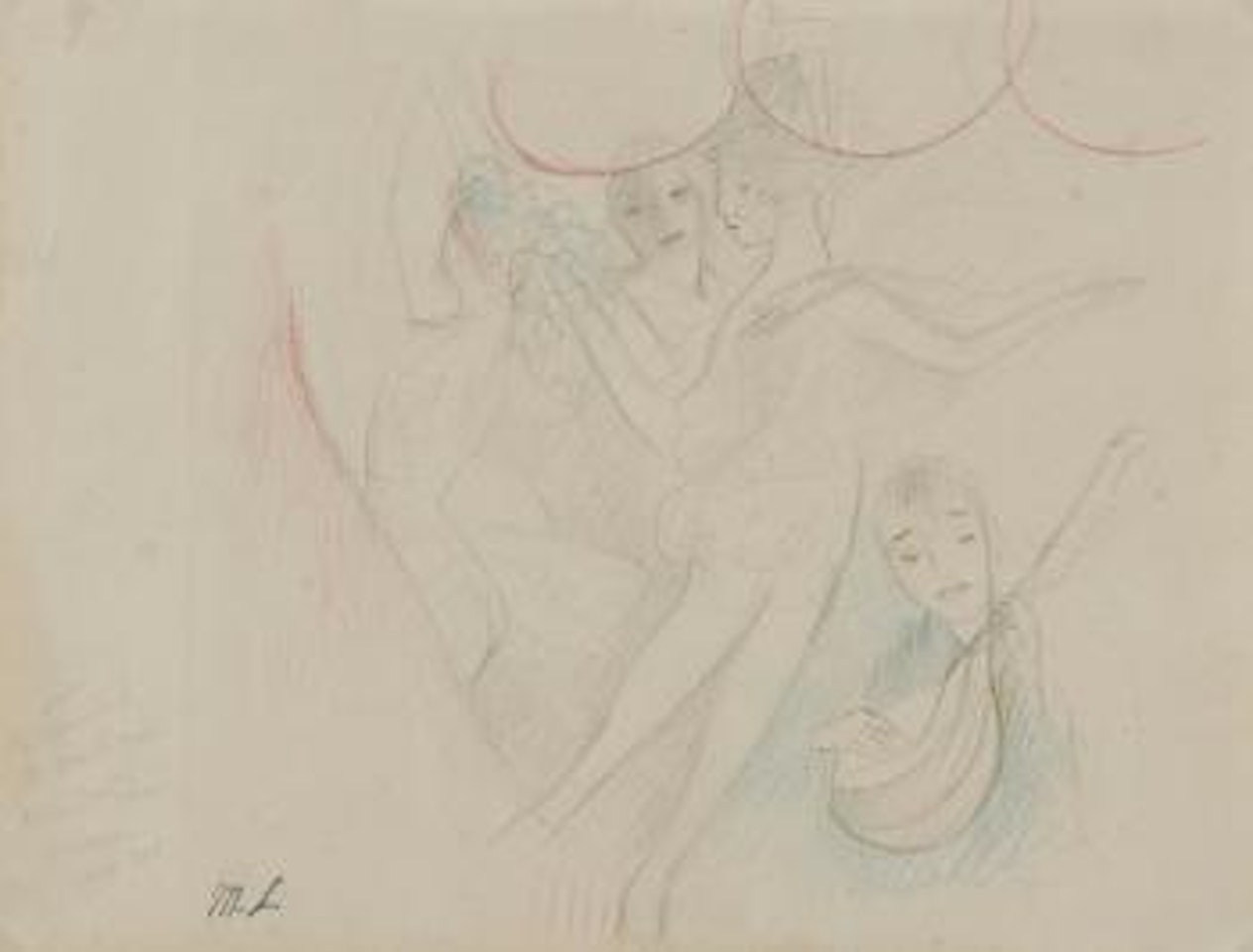 Instrument de musique mandoline by Marie Laurencin
