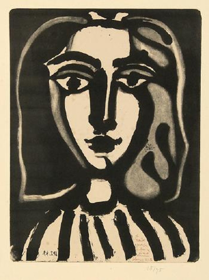 Jeune femme, 1949, from "Lithographies pour le centenaire de l'imprimerie Mourlot" by Pablo Picasso