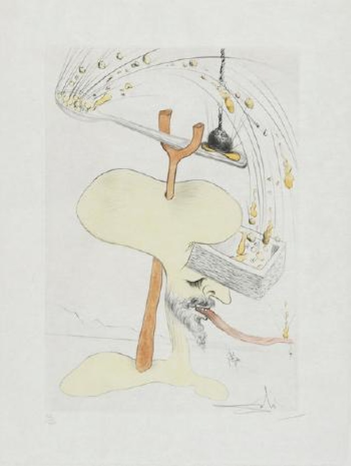 Sheet from "Quevedos visioner" by Salvador Dali