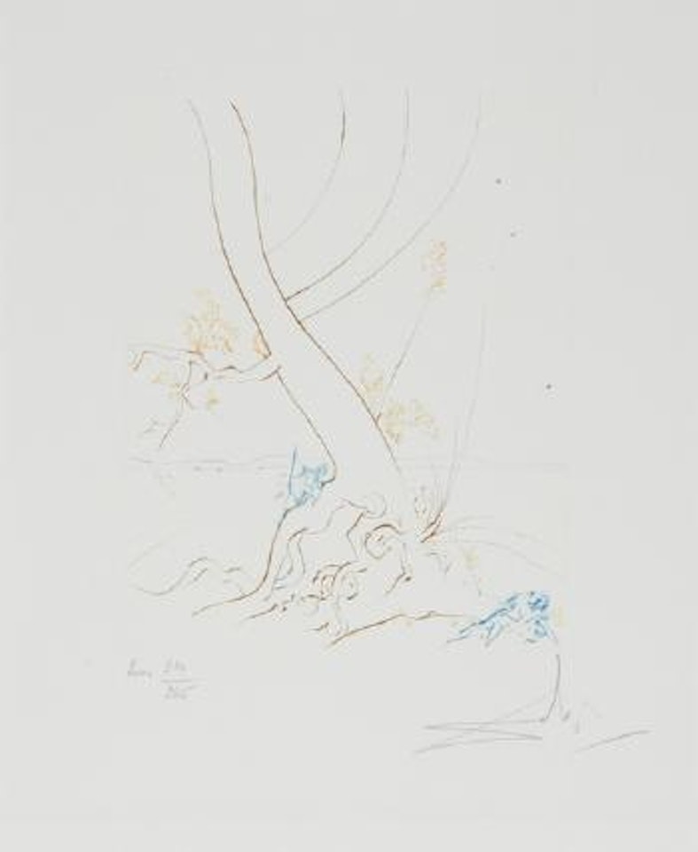 L'arbre de science, from "Le paradis terrestre" by Salvador Dali