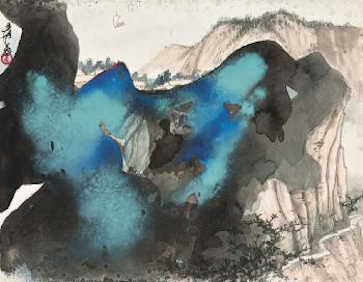 Splashed-Ink Landscape by Zhang Daqian