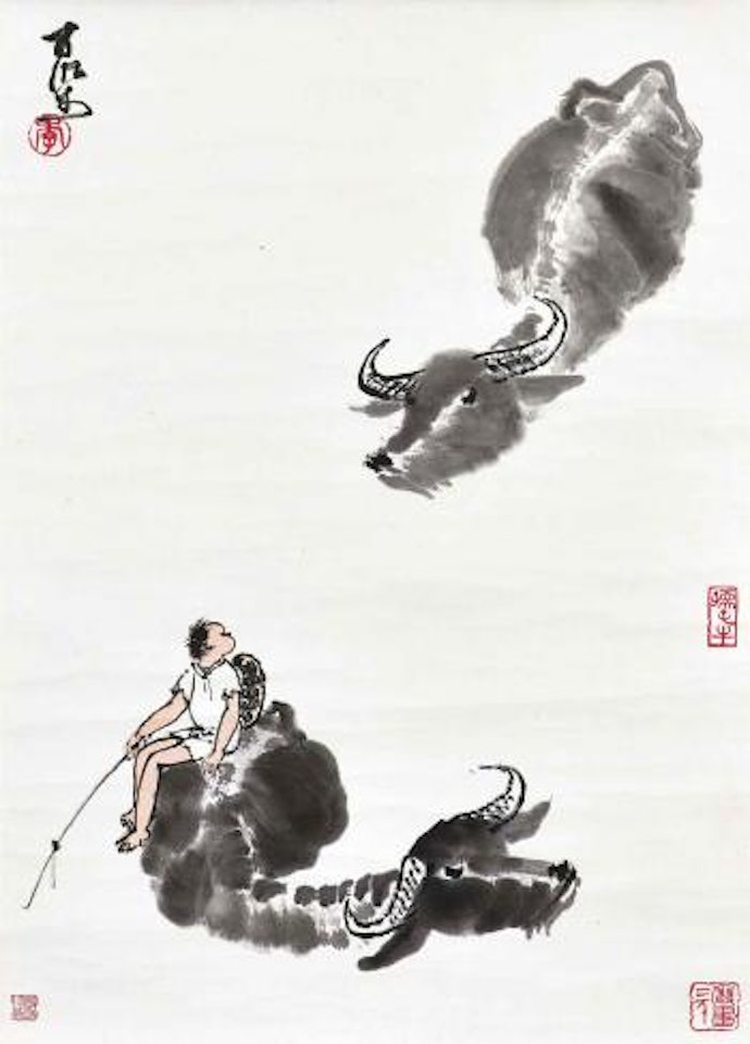 Herding by Li Keran