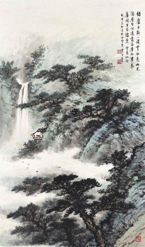 House by the Waterfall by Huang Junbi