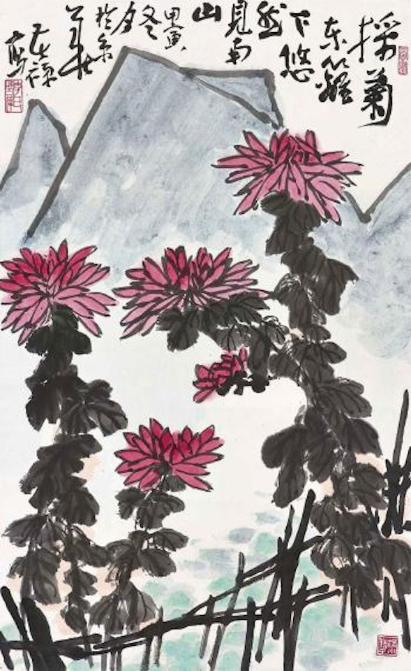 Chrysanthemums by Li Kuchan