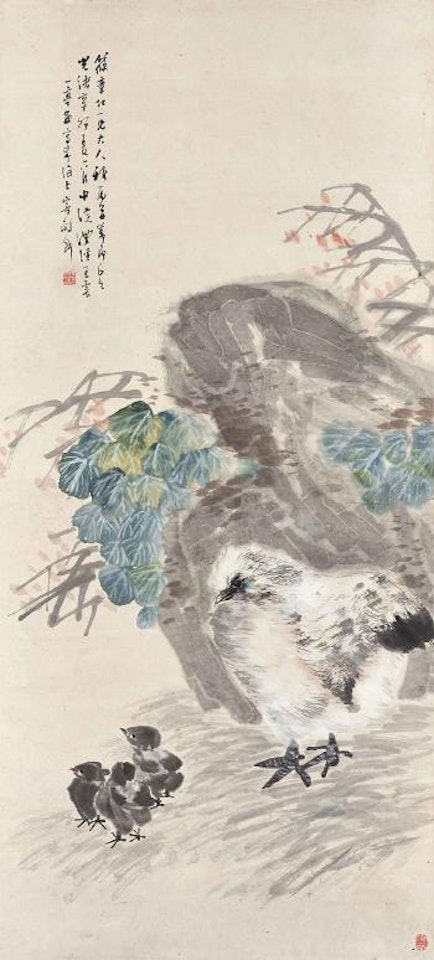 Hen and Chicks by Wang Zhen