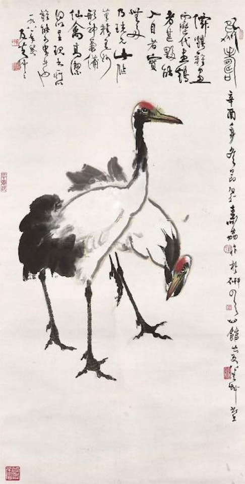 A Pair of Cranes by Zheng Naiguang