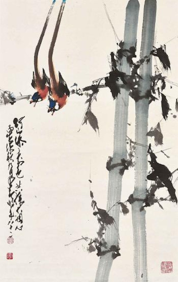 Calling Birds on Bamboo by Zhao Shao'ang