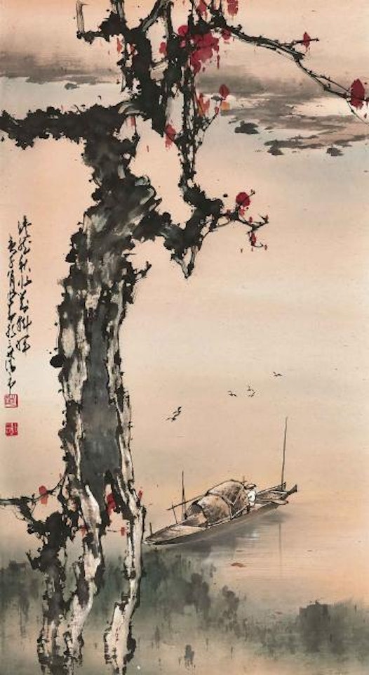 Fishing Boat in Sunset by Zhao Shao'ang