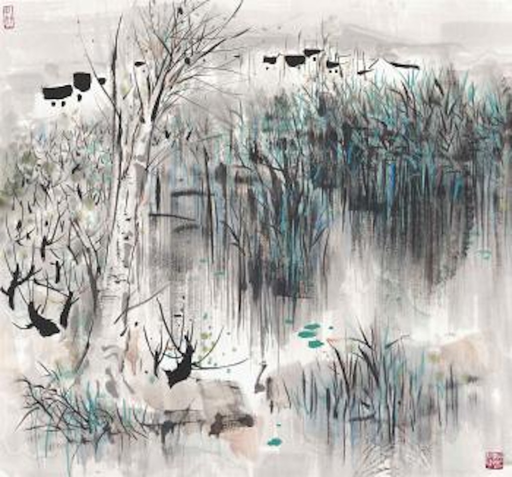 Village by the River by Wu Guanzhong