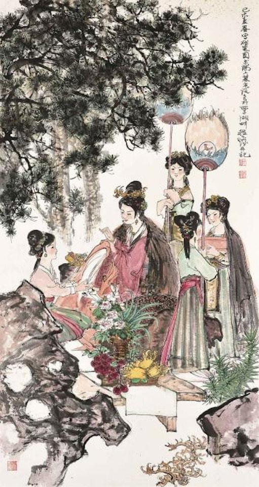 Ladies in Leisurely Pursuits by Cheng Shifa