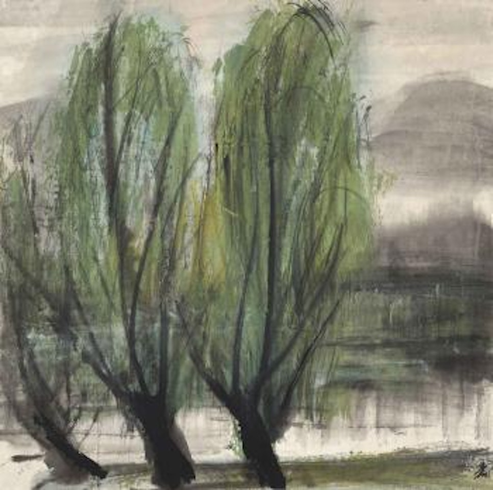 Willows by the Lake by Lin Fengmian